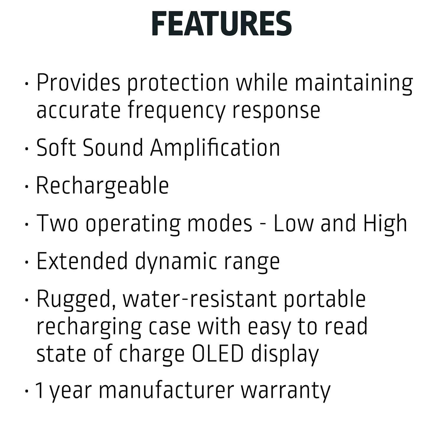 FEATURES • Provides protection while maintaining accurate frequency response