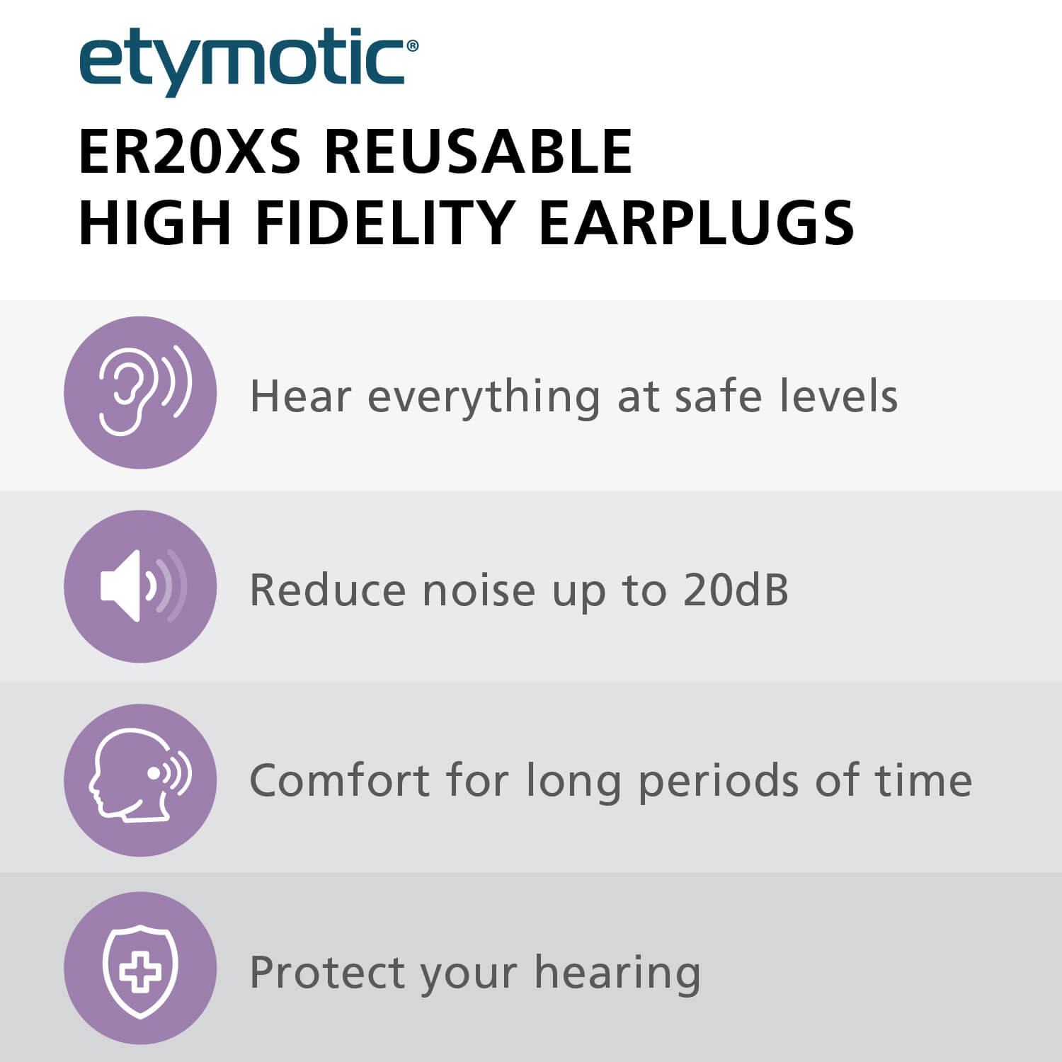 ER20XS | High Fidelity Earplugs - Universal