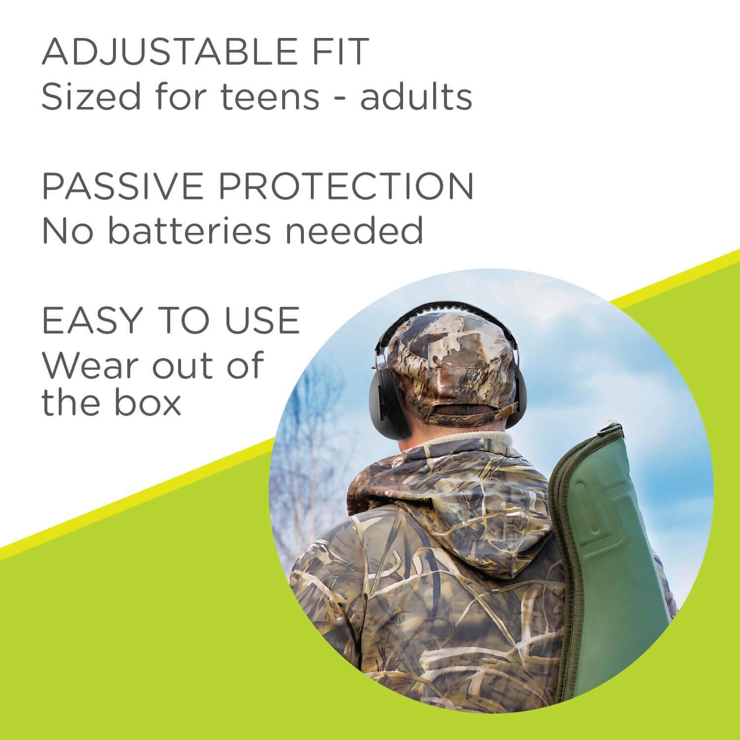 Passive Adult Low Profile Foldable Hearing Protection