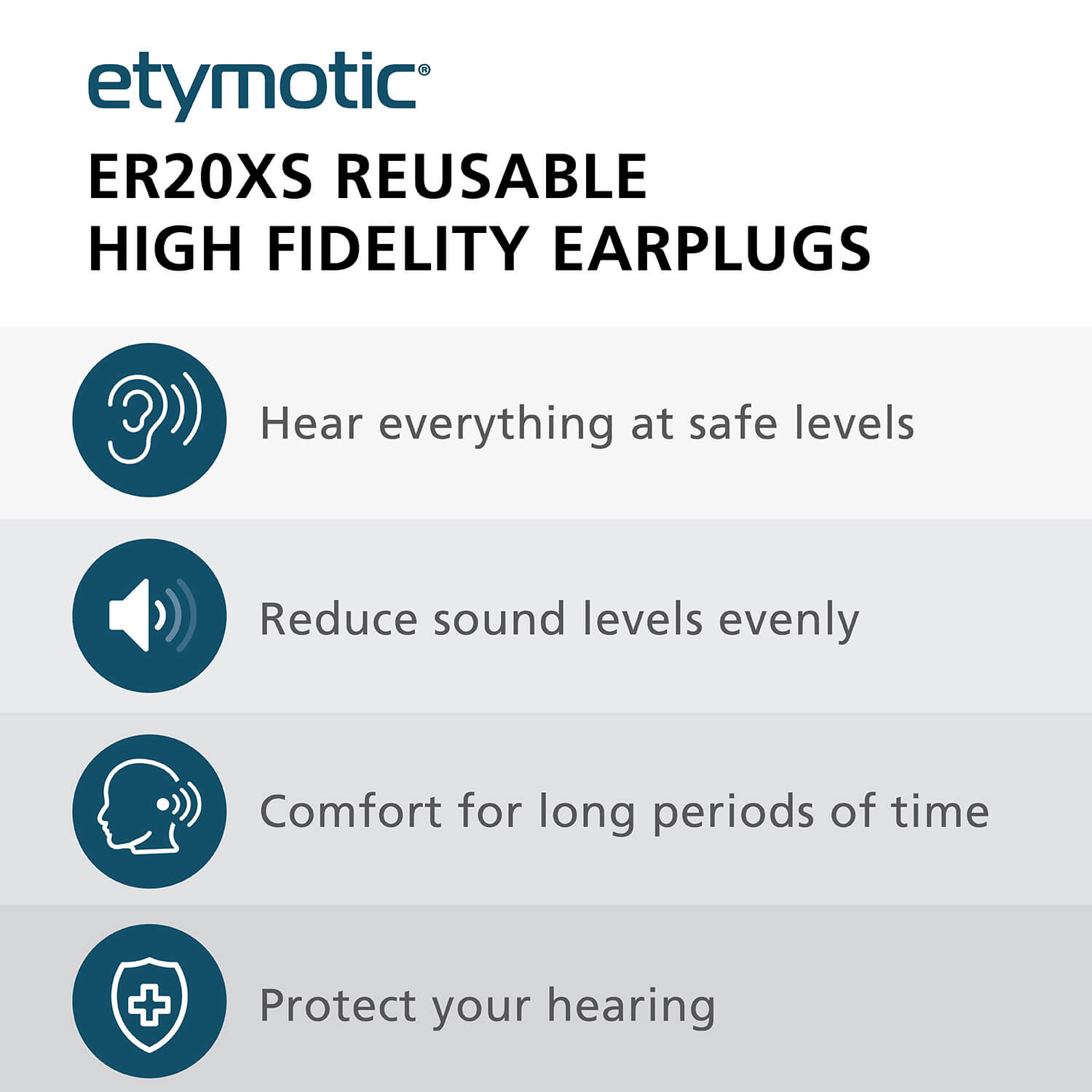 ER20XS | High Fidelity Earplugs - Standard