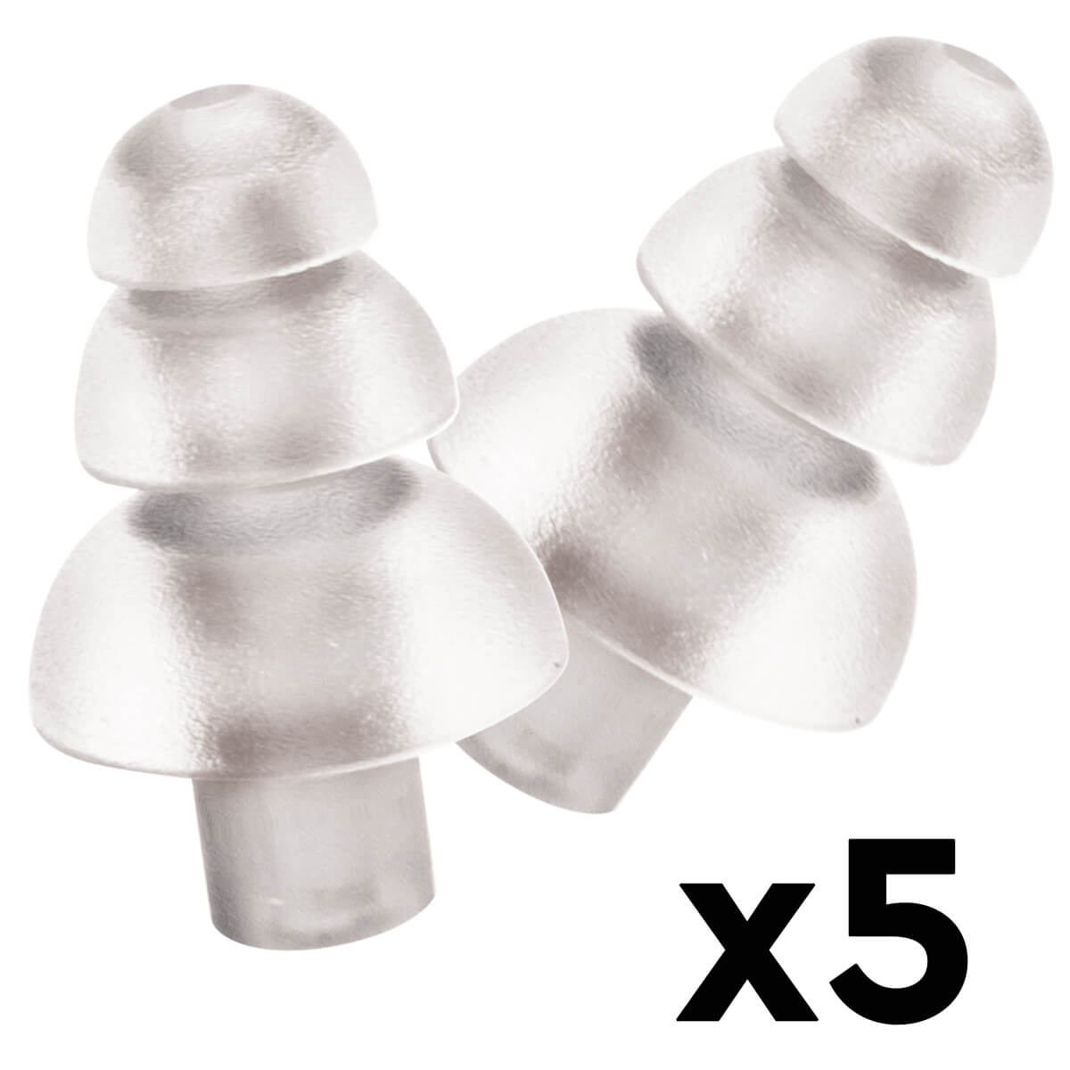 Triple Flange Eartips - Long Stem | 10 Pack